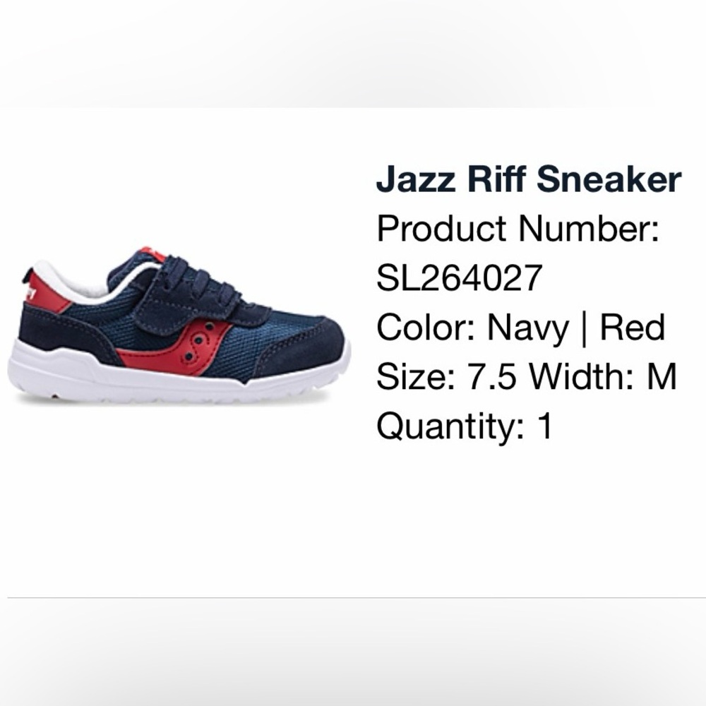 Saucony Navy and Red Jazz Riff Sneakers